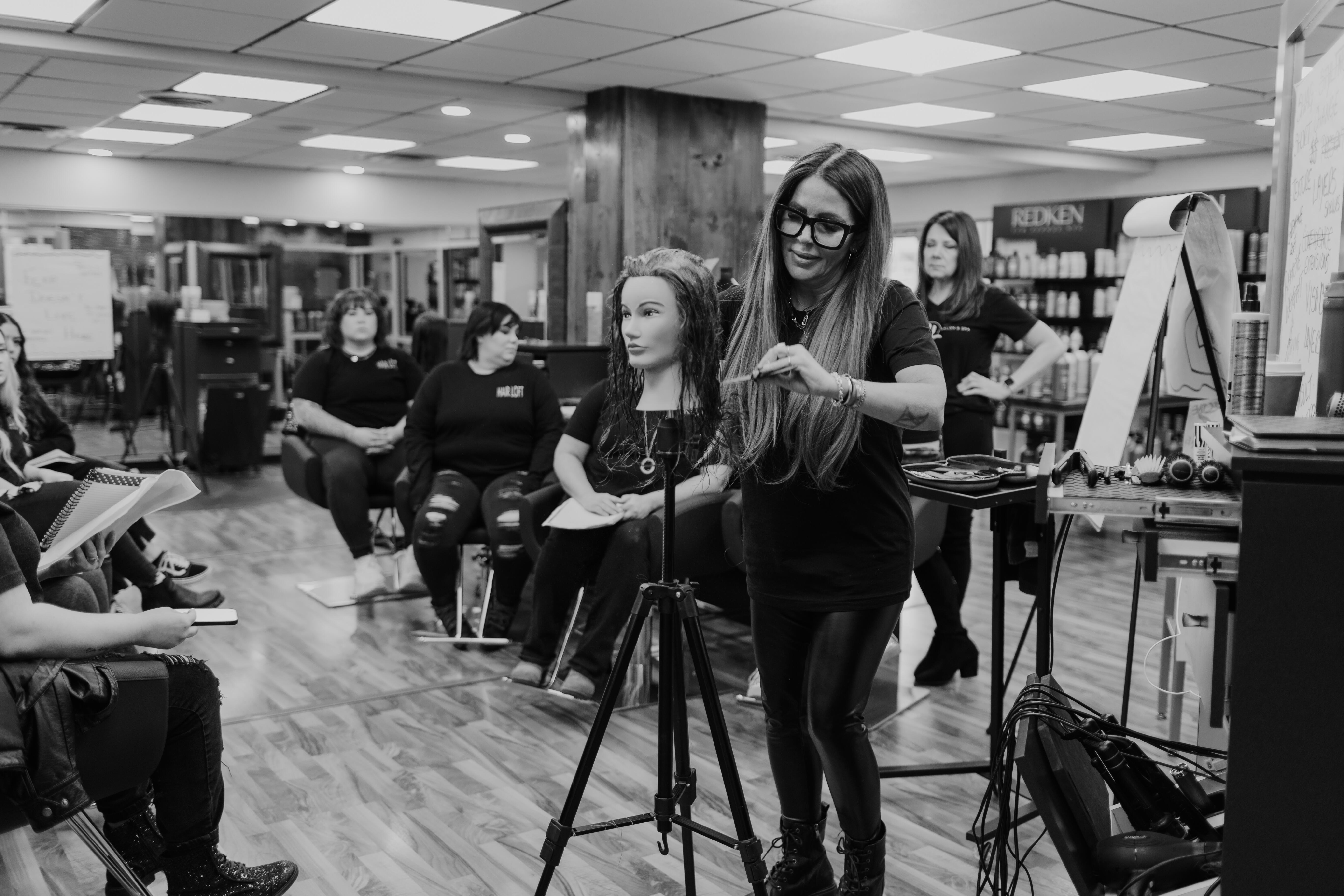 Educational Class with Redken Careers & Education - Hair Loft not only is a team environment where we support and learn together, but also a source of yearly education programs to help our staff grow in their career paths
