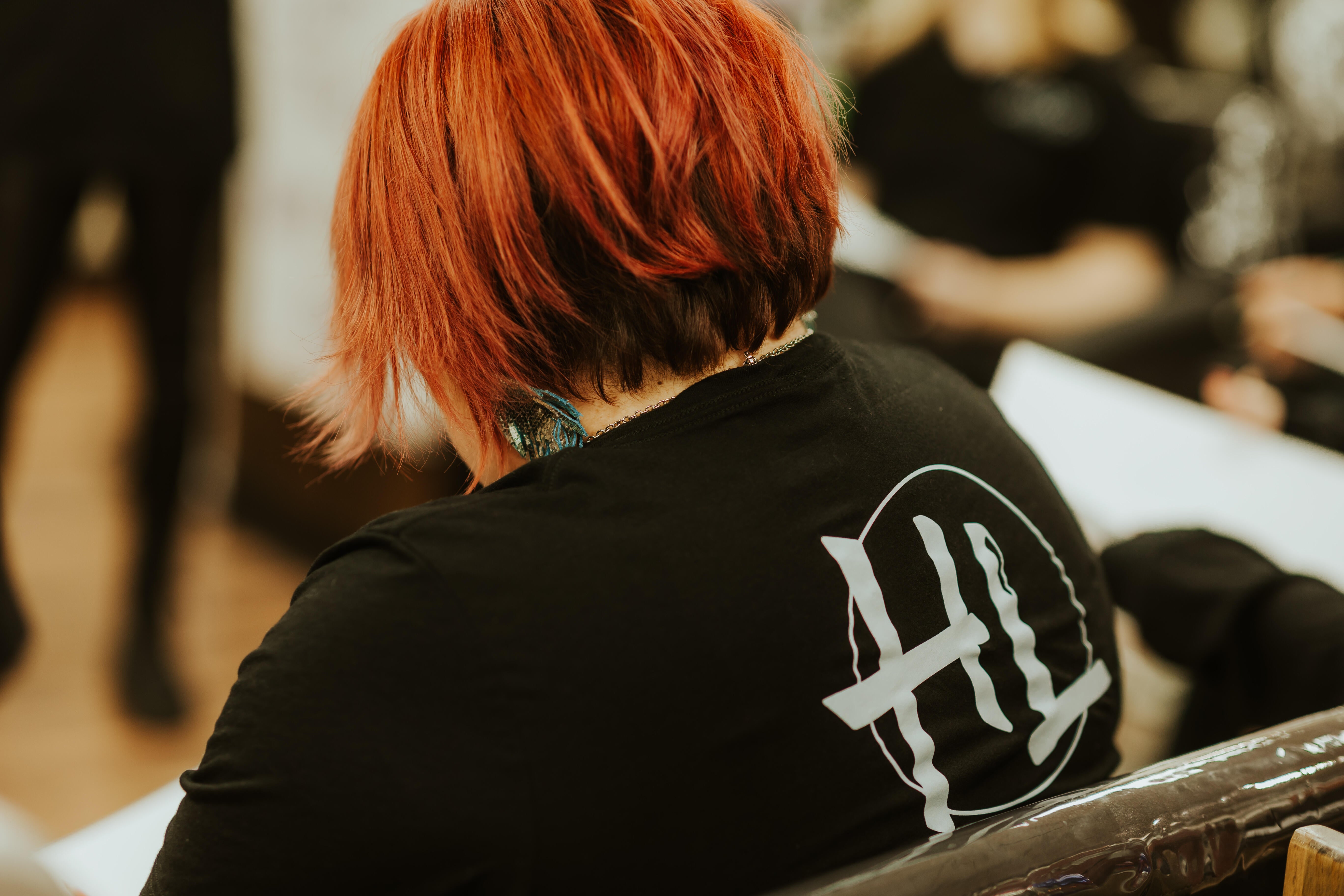 Our stylist learning at one of our many educational events throughout the year